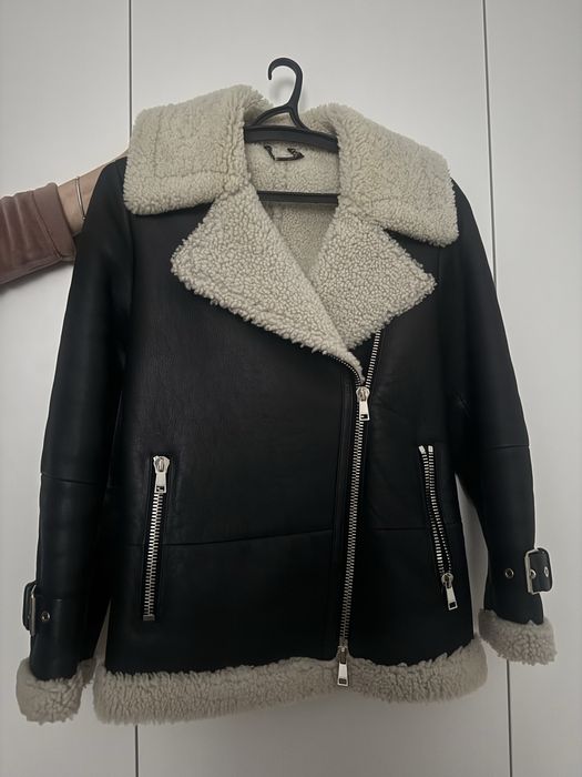 Дубленка натуральная овчина zara