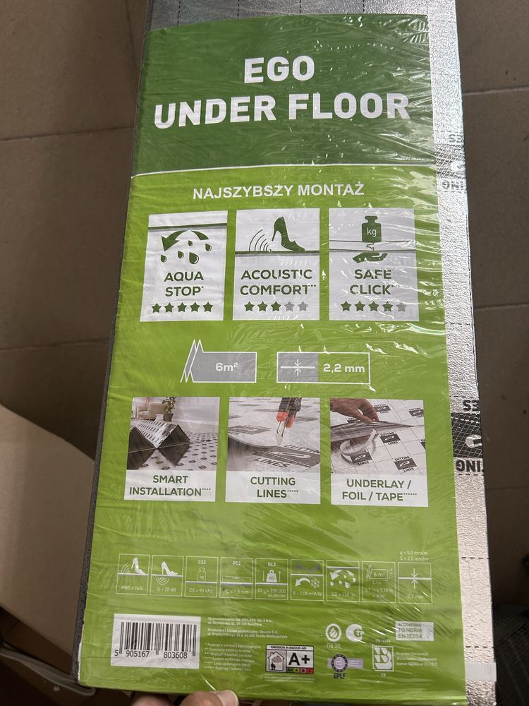 podkład pod panele  Ego Under Floor Aquastop 3w1
