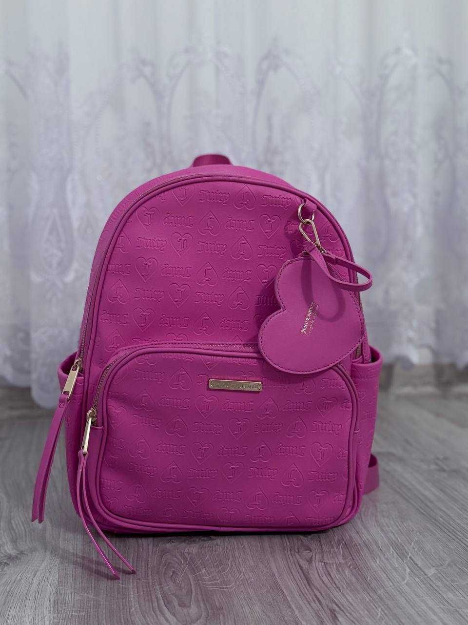Рюкзак оригінальний шкіряний Juicy Couture pink новий привезений з Аме