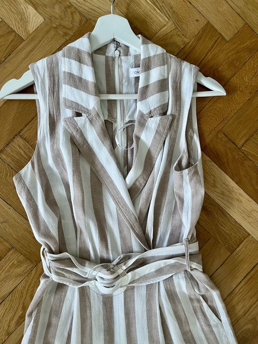 Kombinezon letni lniany paski Calvin Klein roz.36/S