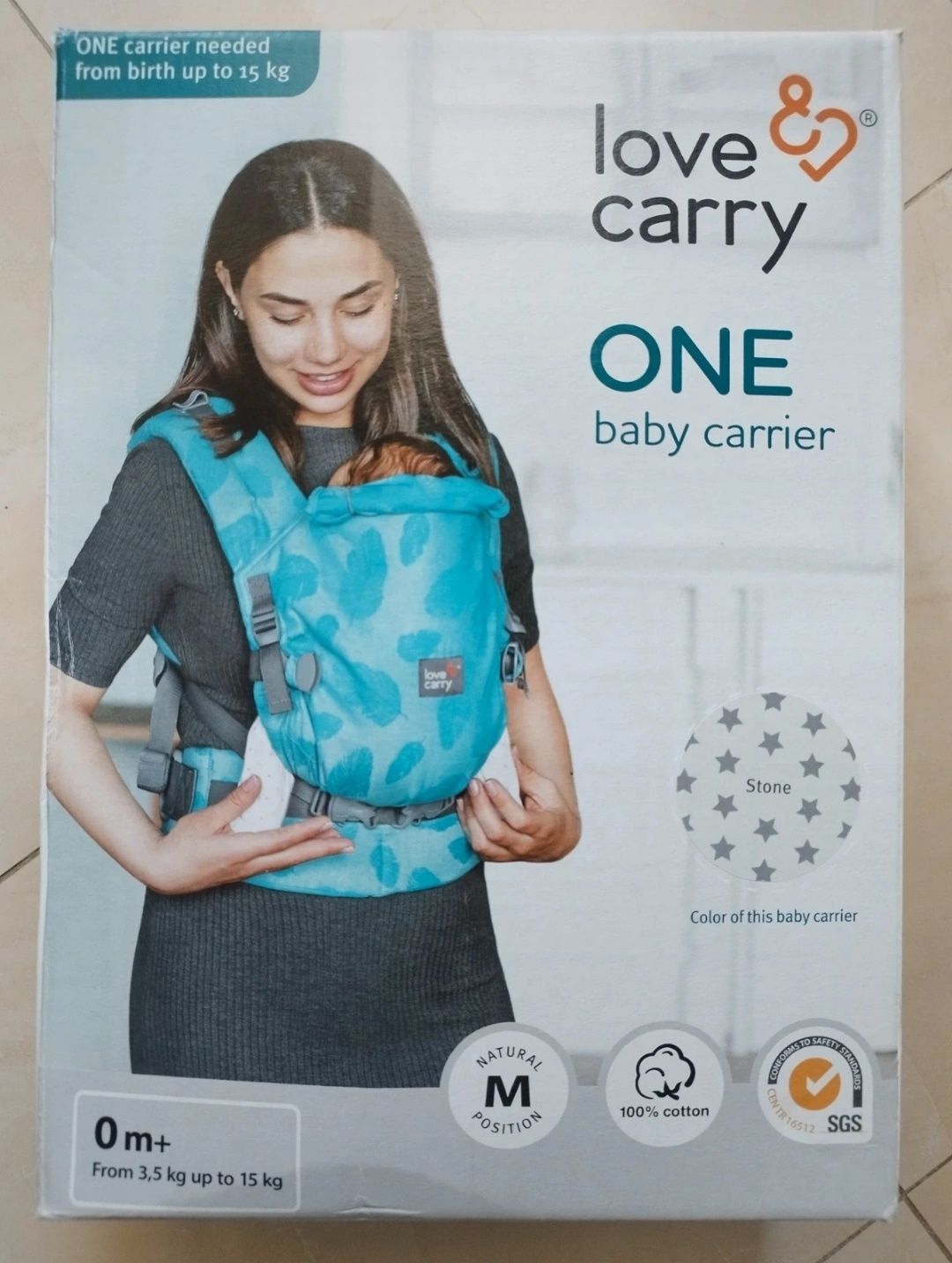 Mochila Babywearing Cinza/Stone