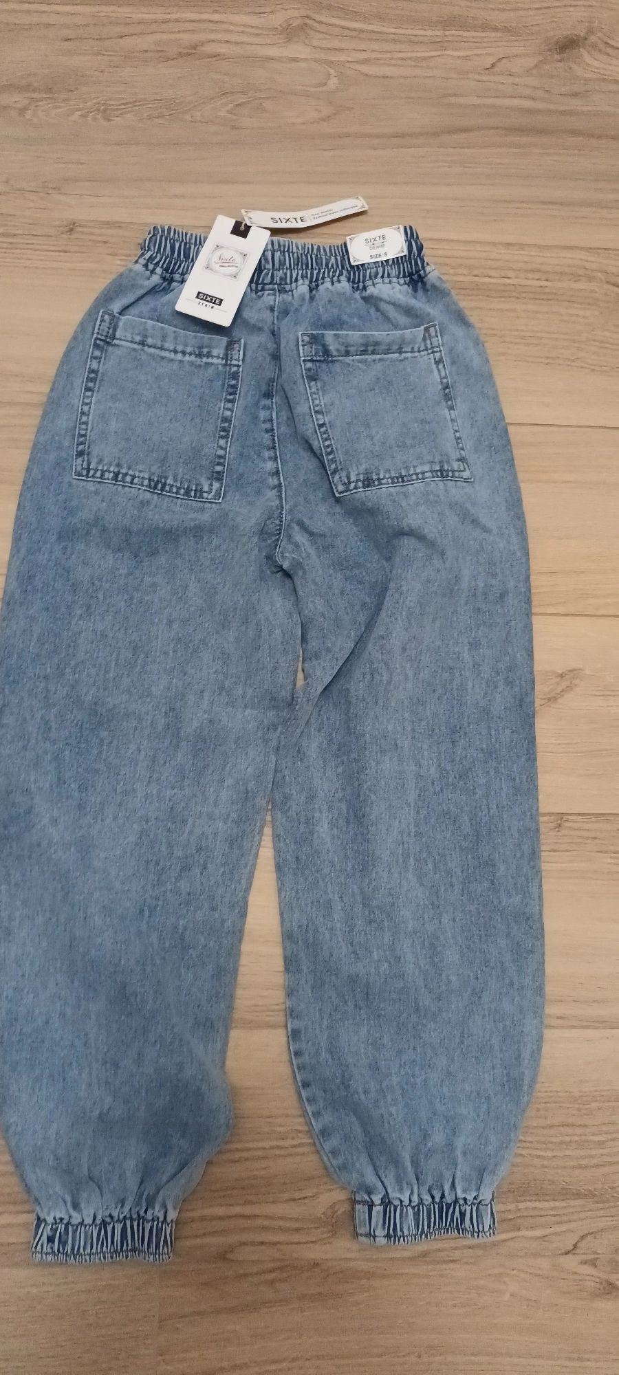 Spodnie damskie jeansy joggery 36