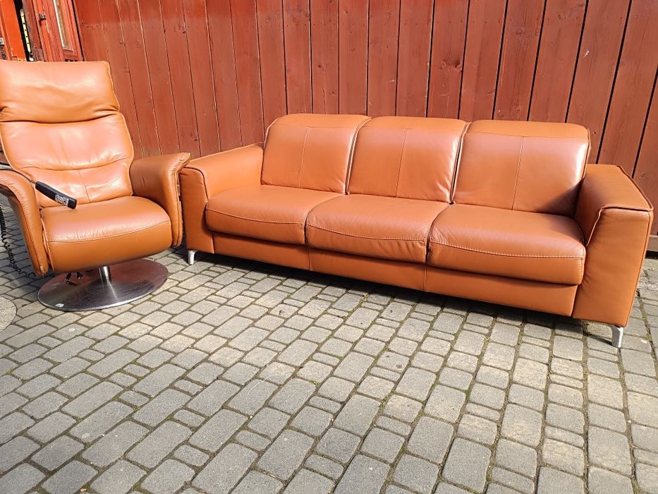 Sofa skórzana,sofy skórzane, komplet wypoczynkowy,że skóry transport