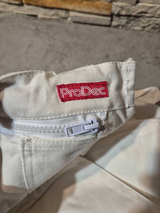 Męskie białe ogrodniczki malarskie ProDec  2XL