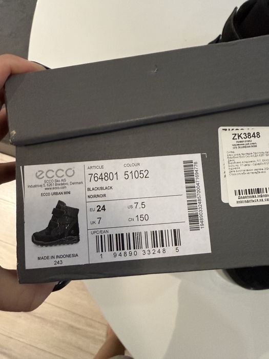 Зимове взуття ecco 24 розмір