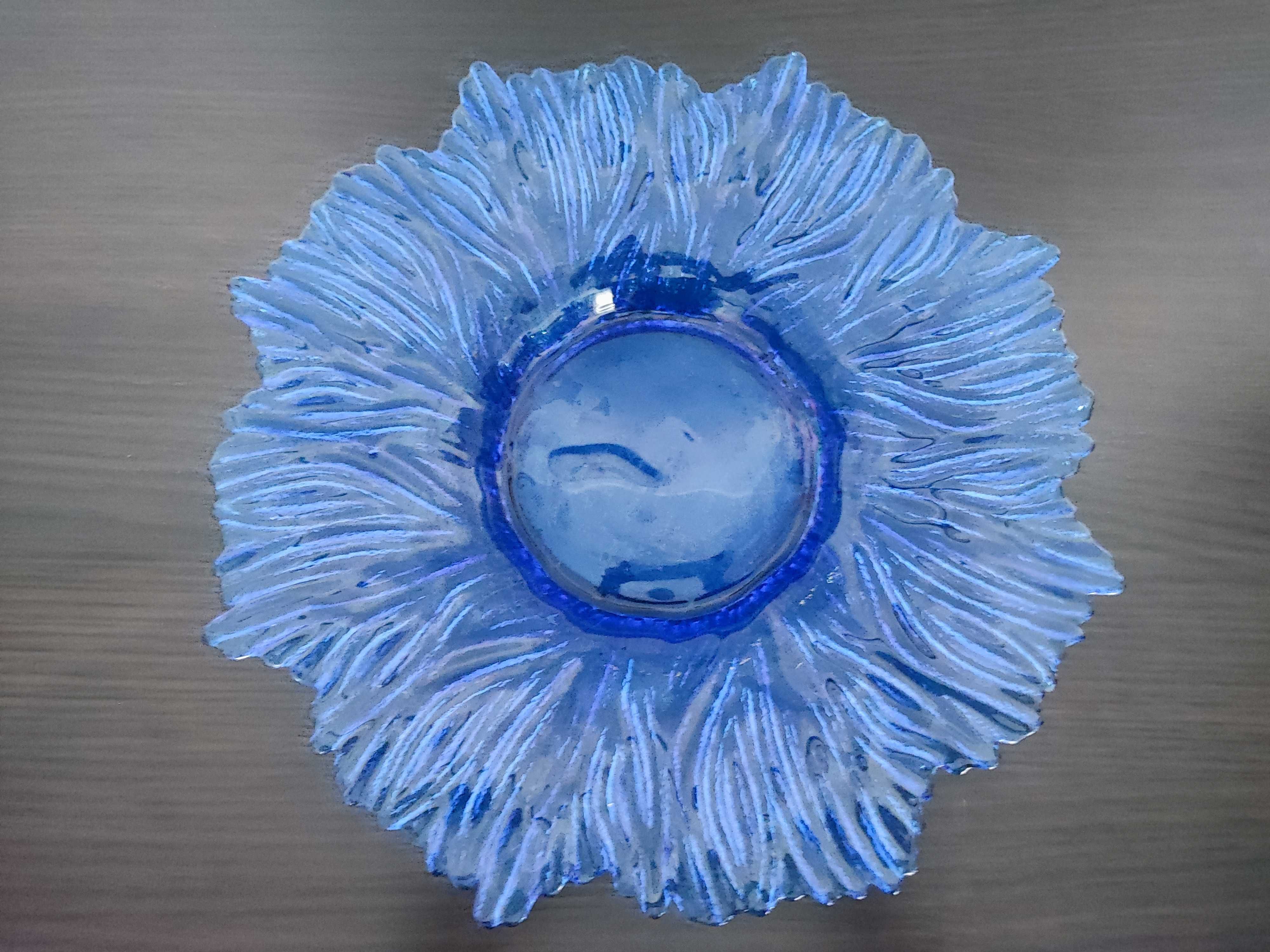 Miska talerz patera kwiat kobaltowy PRL