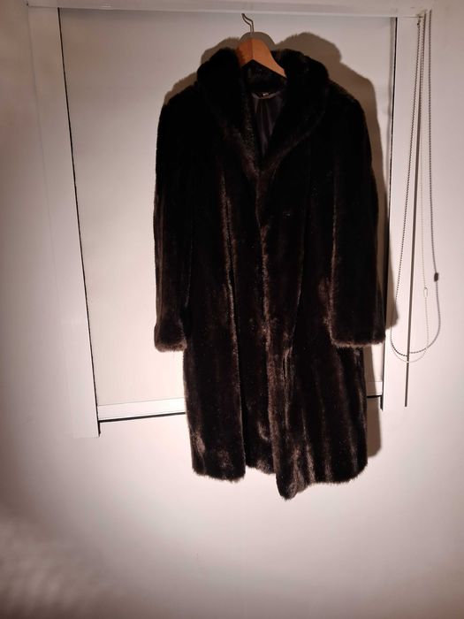 Casaco longo de inverno vintage anos 60 Tissavel França