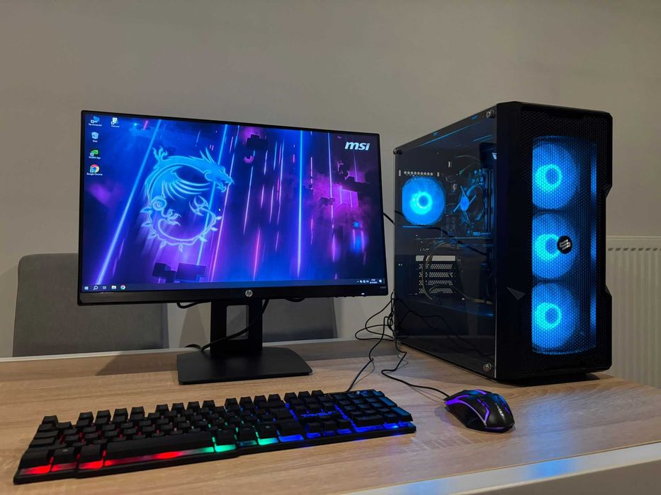 Zestaw Do Gier i5 4x3.3GHz/GTX-2GB/Ram-24GB/SSD+1TB/HP 24' IPS 144Hz