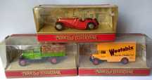Conjunto de 3 carros da série Models of Yesteryear da Matchbox