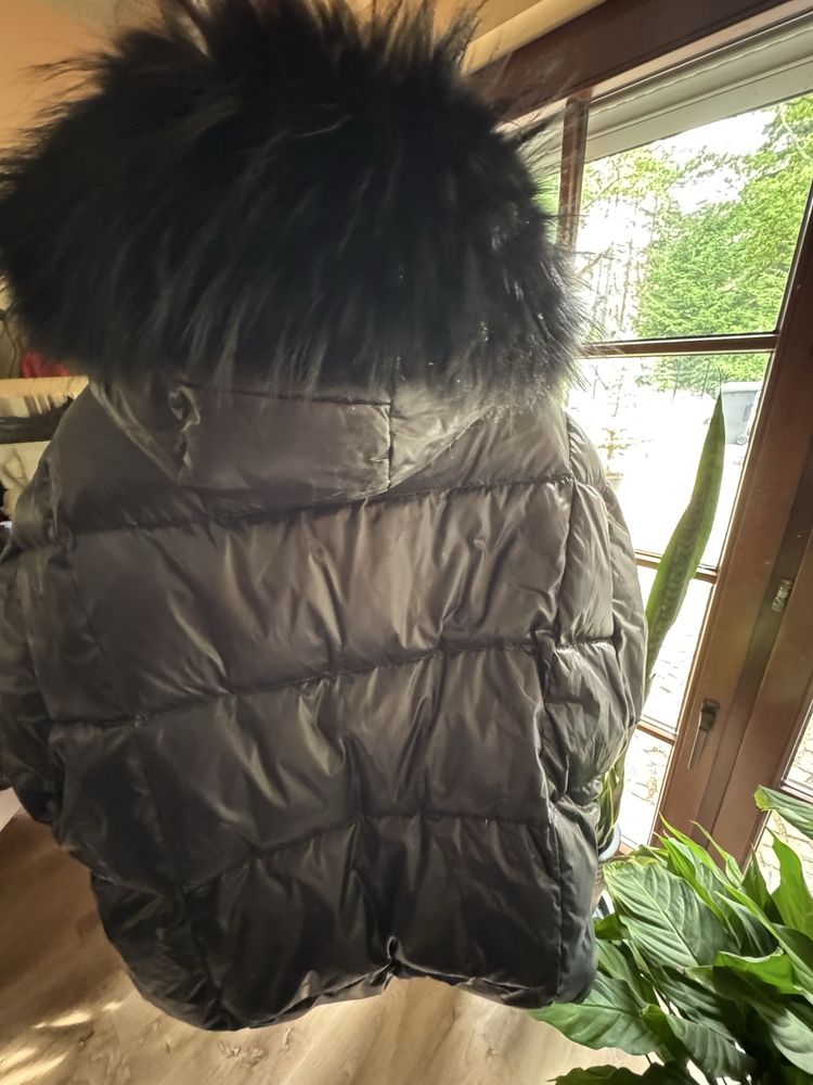 Kurtka - jenot - pióra - xl