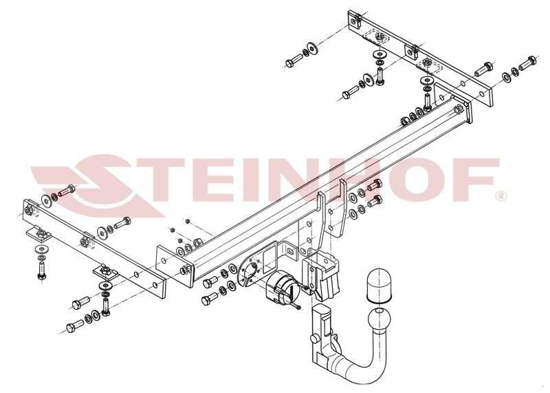 WYPINANY HAK Holowniczy + Moduł 7 Pin do Nissan Note E12 P