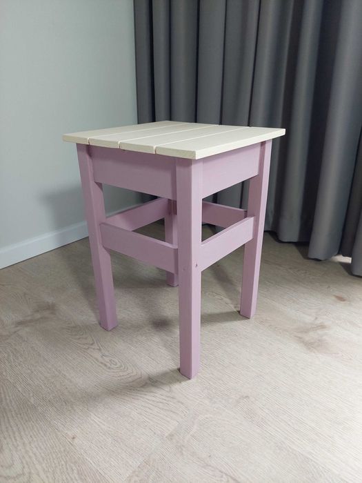 Taboret stołek drewniany hoker stojak ręcznie robiony