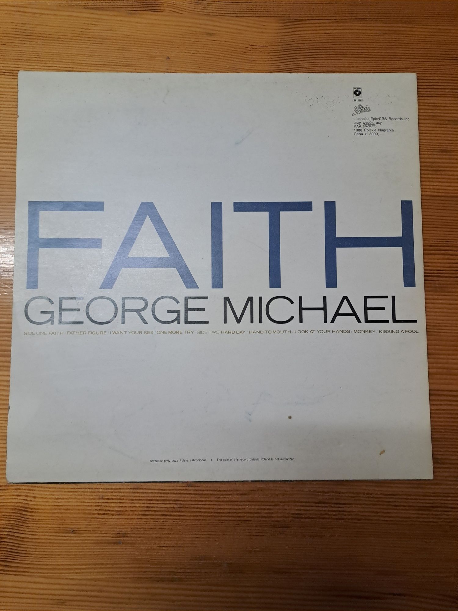 George Michael Faith LP Vinyl 1988 Unikat