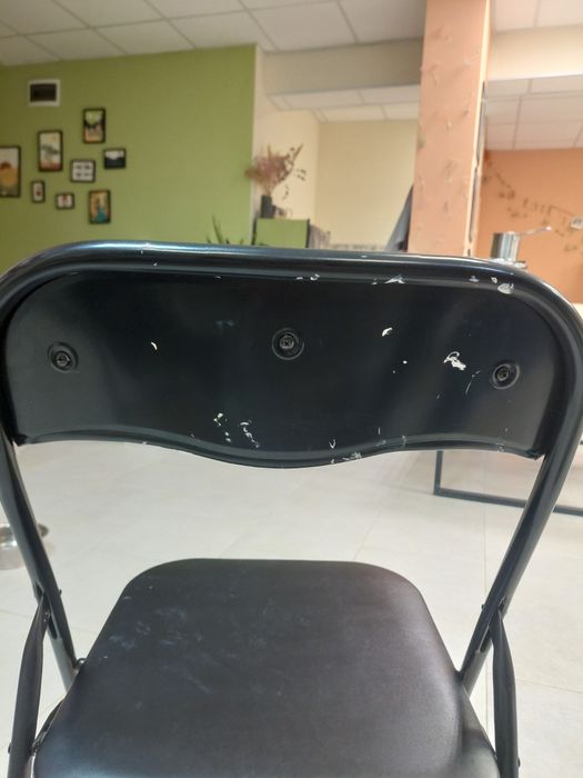 Складані Стільці, чорні, металеві