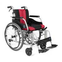 Aluminiowy wózek inwalidzki z łamanym oparciem i odpinaną tapicerką
