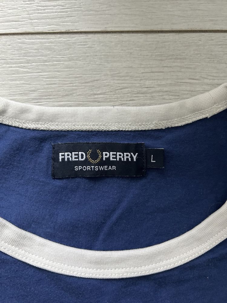 T-shirt Fred Perry niebieski rozmiar L