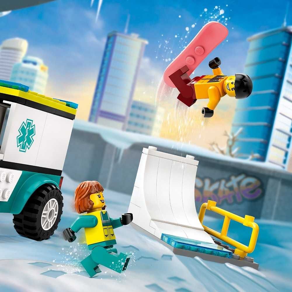 Klocki Lego City 60403 Karetka i Snowboardzista