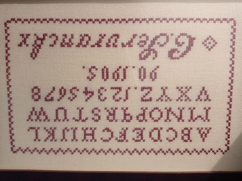 Stare obrazy haft krzyżykowy z początku XX wieku