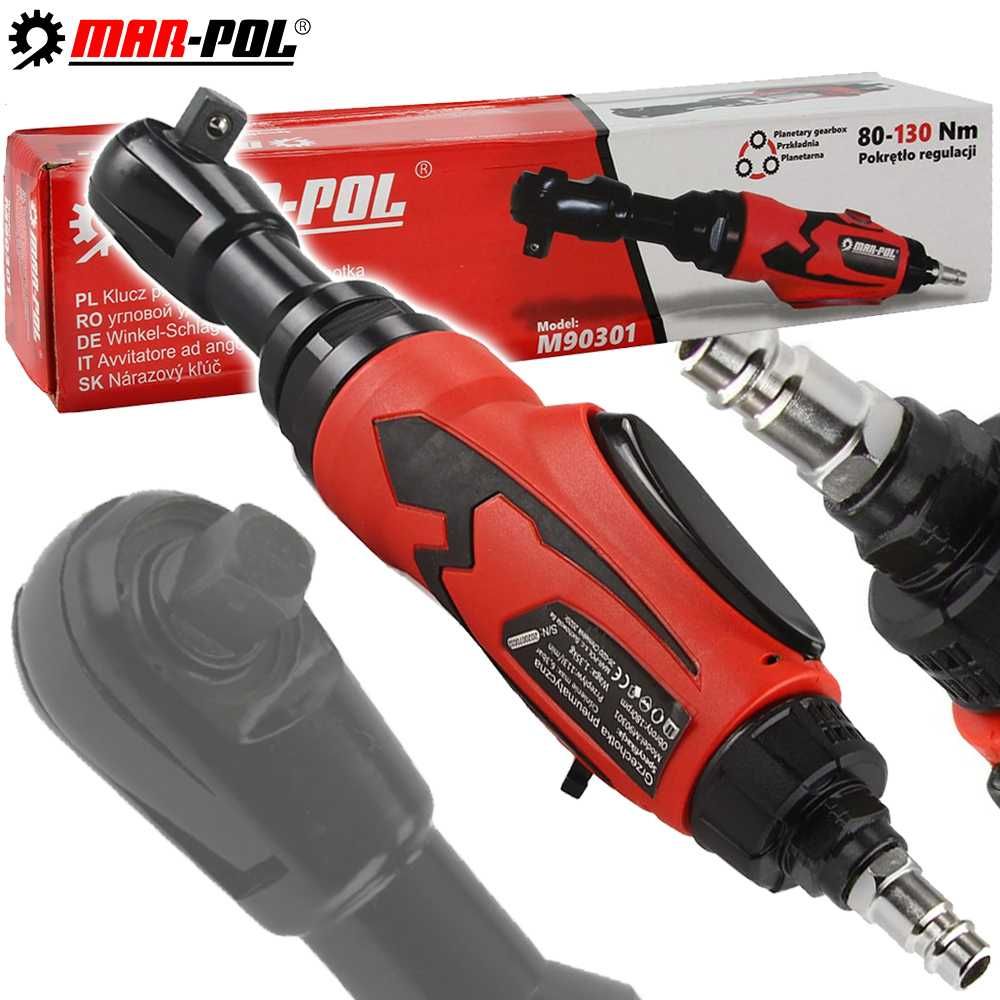 MAR-POL Grzechotka Pneumatyczna Klucz 1/2" 130nm Regulacja M90301