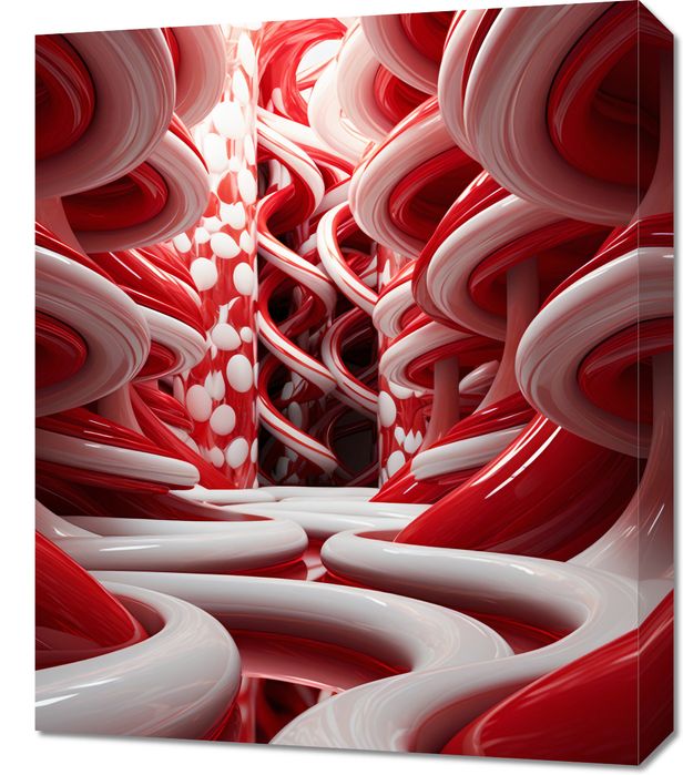 Obraz 50x60cm Czerwone Wiry