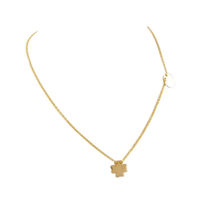 Celebrytka naszyjnik złoty 585 kółko koniczyna