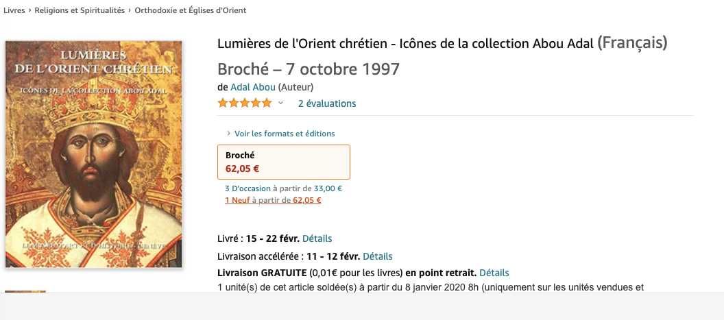 Livro Lumières De L'Orient Chretien: Icônes Collection Abou Adal.