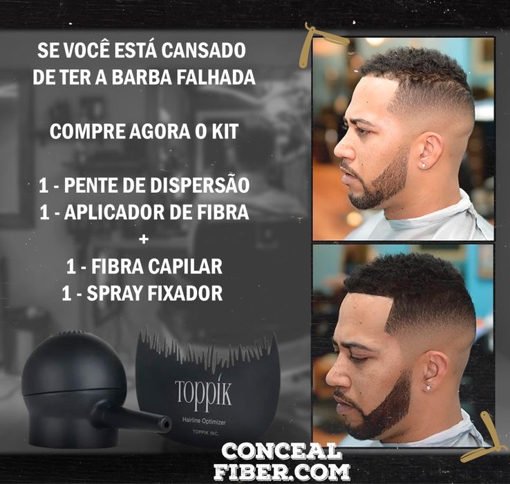 Fibras Toppik para calvície instantâneo