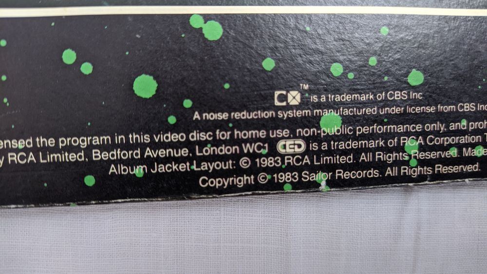 CED VideoDisc Видеовинил Steve Miller Band Live!  1983