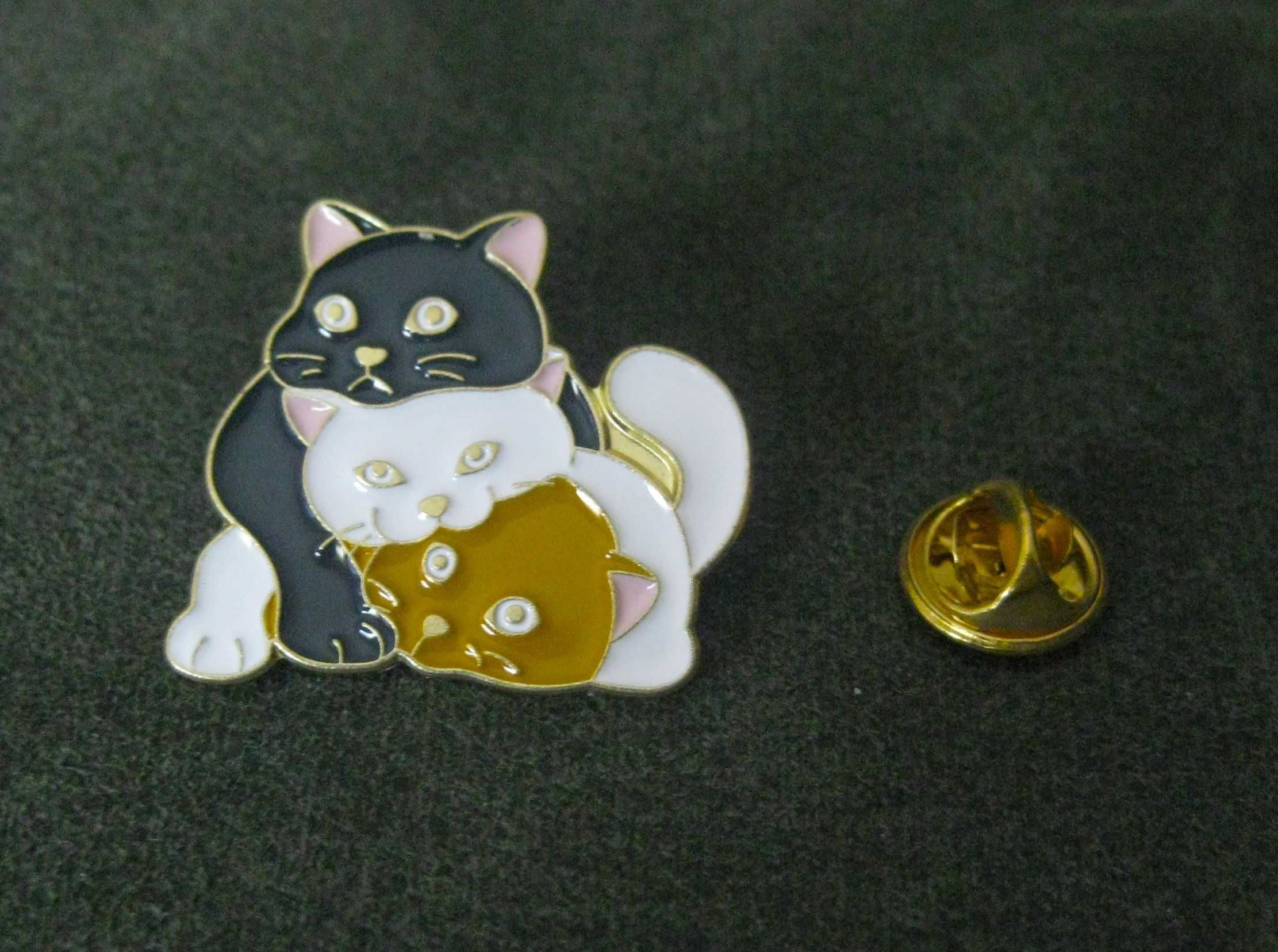 Pins Esmalte Gato c/ Livros NOVO