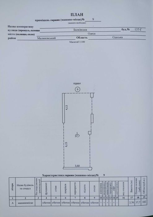 Паркінг на 2 авто ЖК Балковський (ВЛАСНИК)