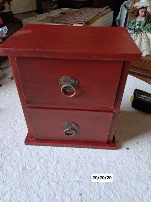 Guarda joias em madeira vintage