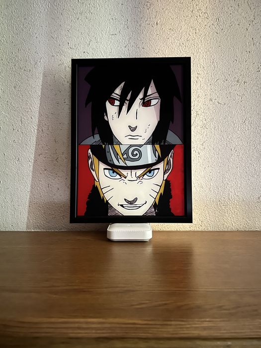 Картина Naruto на склі акрилом, ручна робота