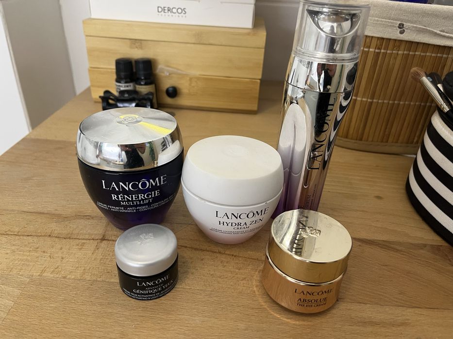 Puste słoiki opakowania Lancome krem serum