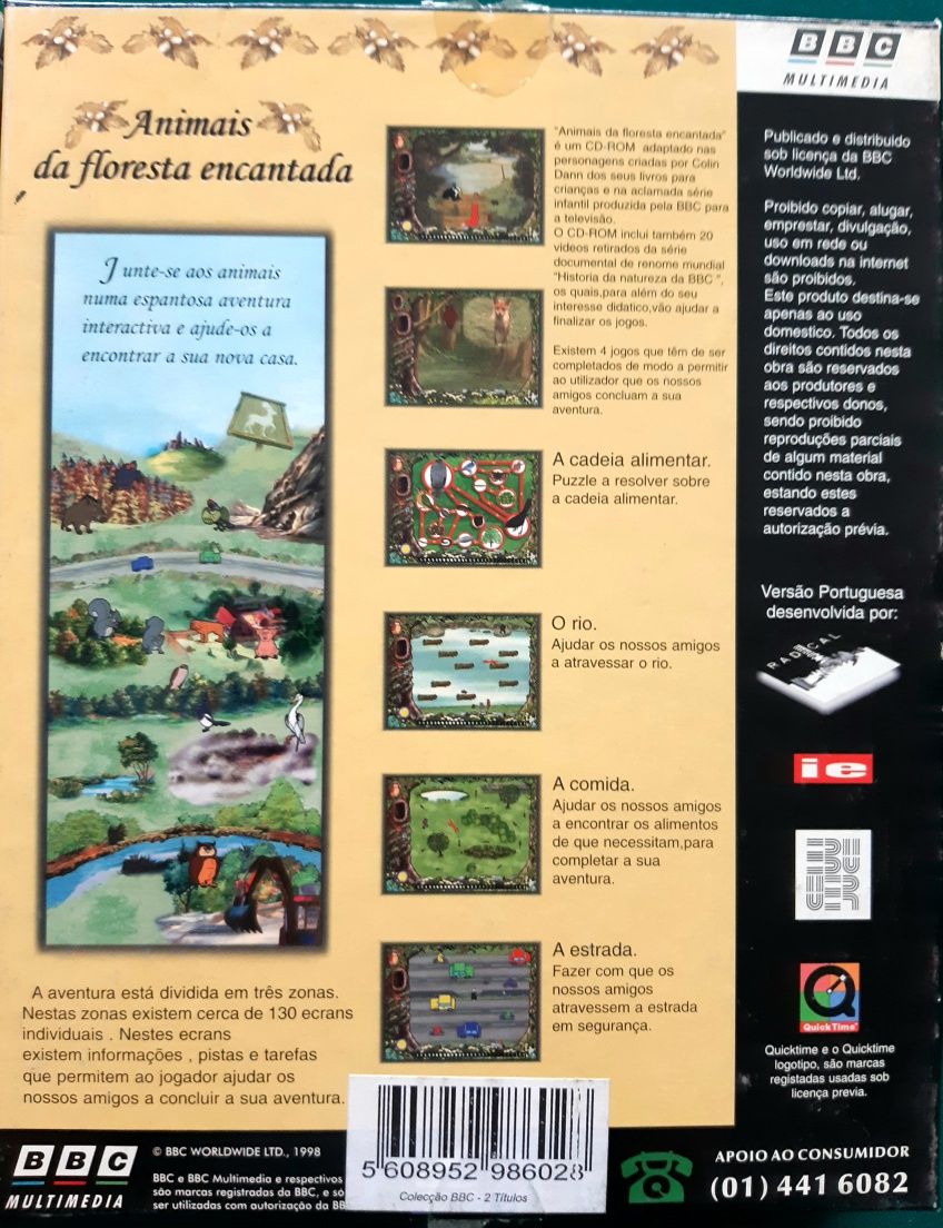 Jogo PC CD-ROM "Animais da Floresta Encantada"
