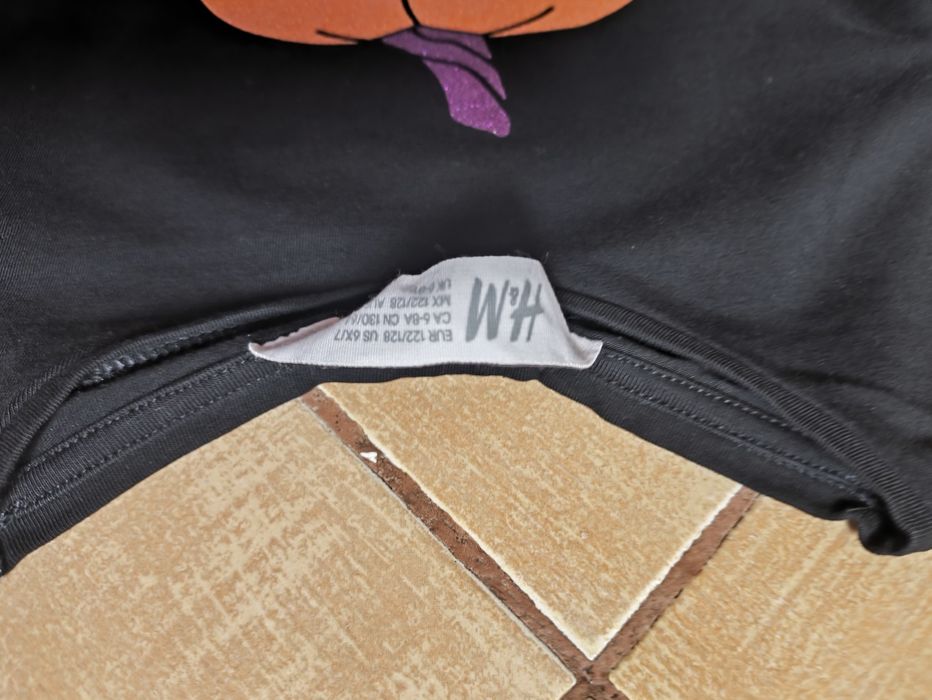 JAK NOWA śliczna bluzka na HALLOWEEN H&M r. 122/128 brokatowa dynia