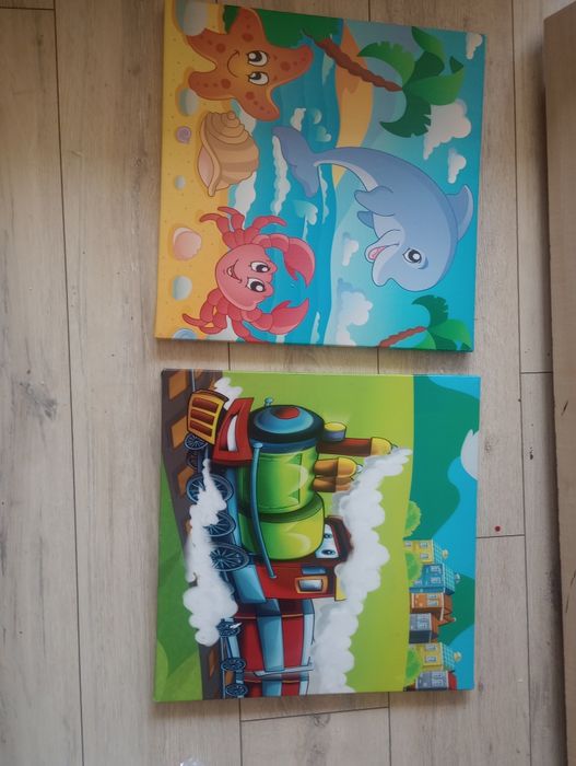 Zestaw 2 obrazów 40x40 cm pokój dziecięcy