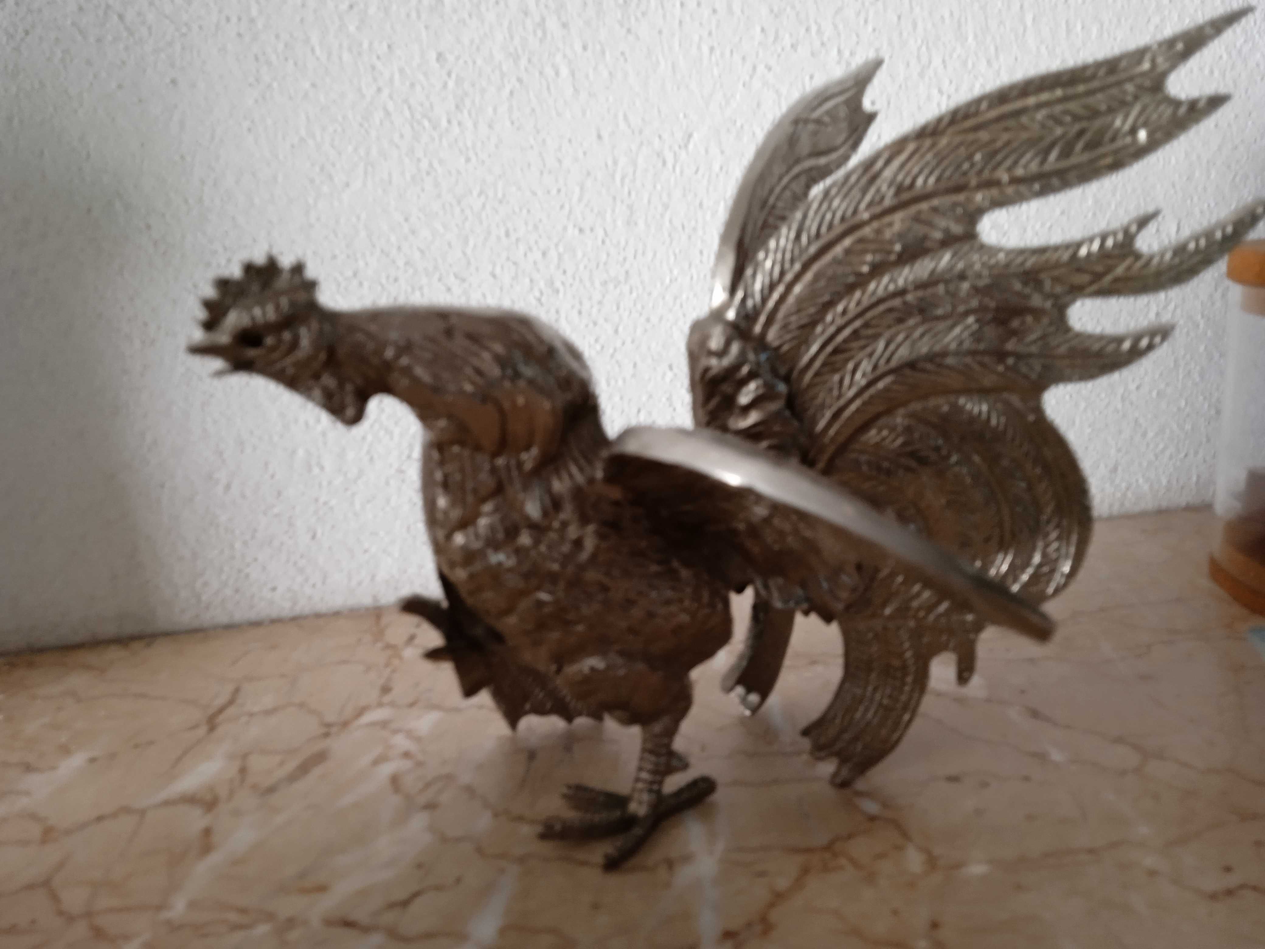 Decoração Galos em estanho