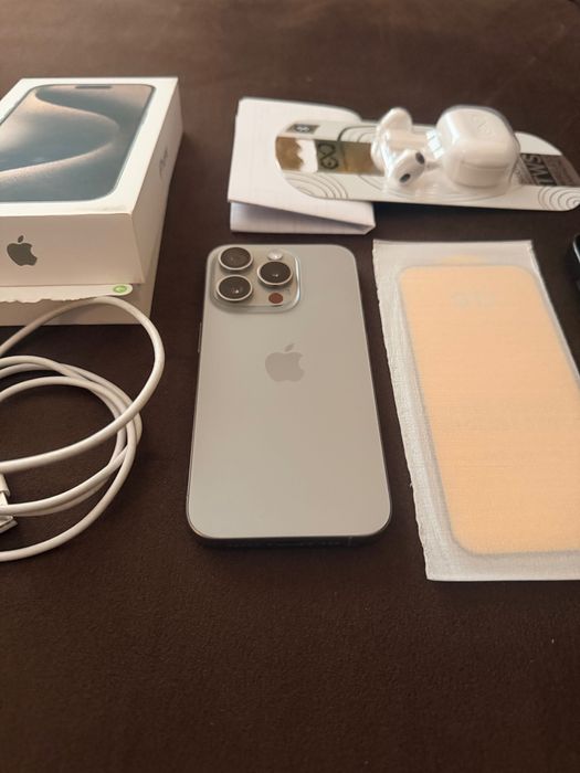 iPhone 15 pro 256 GB natural titanium Polski fvat23 gwarancja