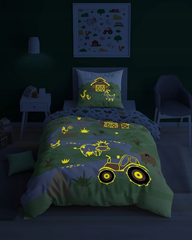 Pościel 160x200/2 części Fluo fluorescencyjna bawełniana młodzieżowa J