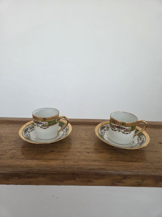 Chávenas de café em porcelana francesa florance limoges tradition