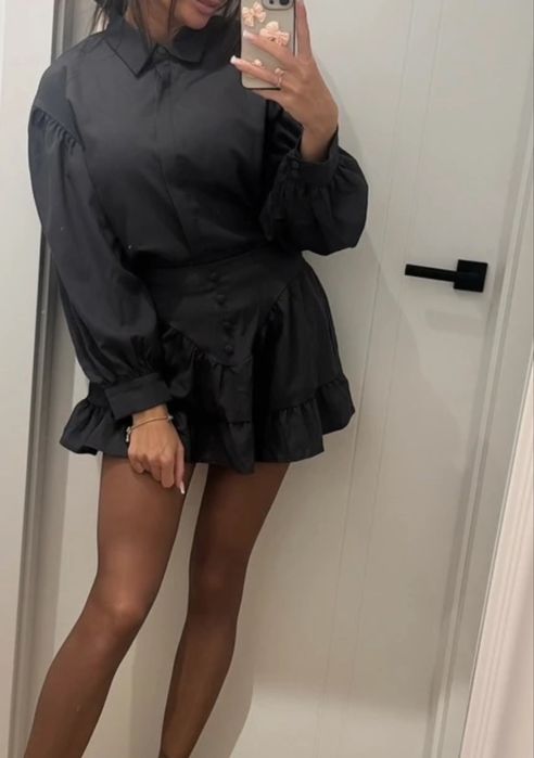 Komplet elegancki spodnico spodenki i koszula m