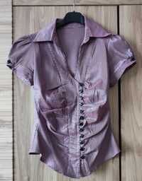 Koszula fioletowa XS 34 bluzka