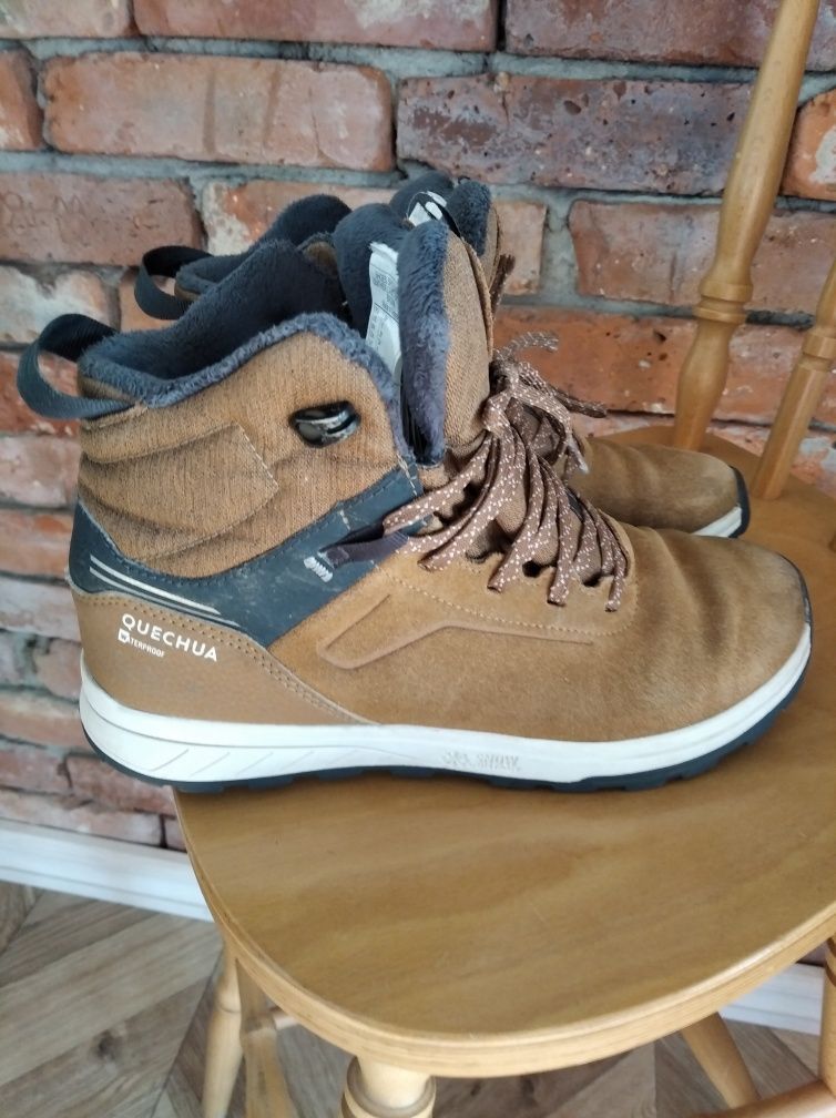 Buty Quechua 38, zimowe, wodoodporne, skórzane