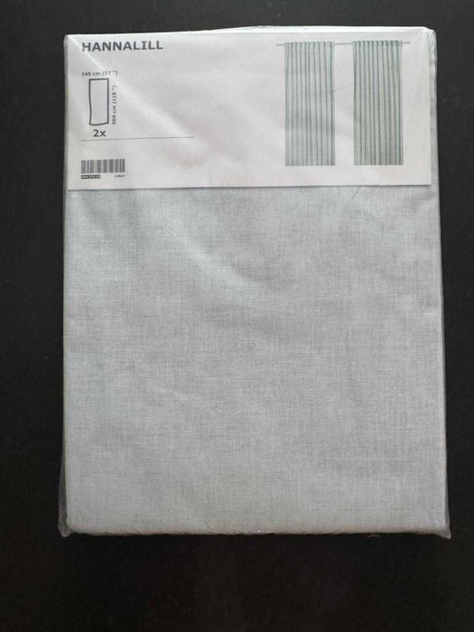 Zasłony bawełniane 2szt IKEA Hannalill 145x300