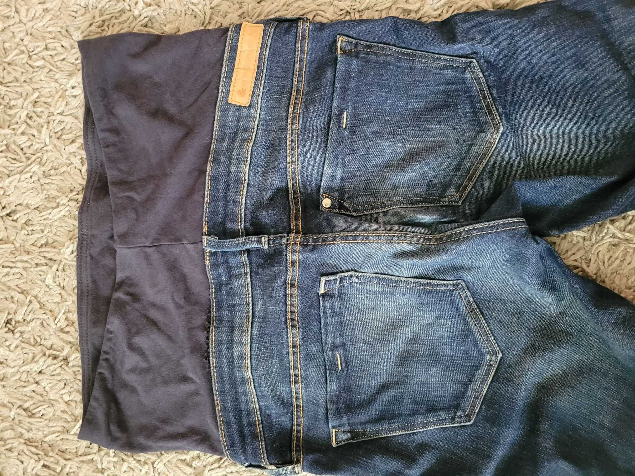 Jeansy ciążowe H&M rozniar 34 ciemnoniebieskie