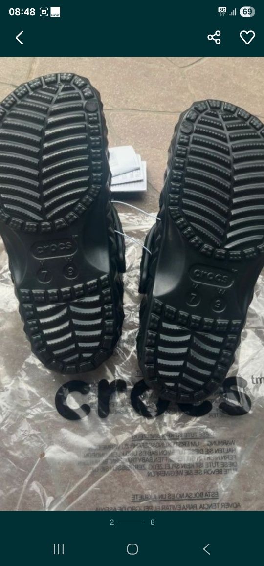 Unisex Crocs czarne chodaki mule wszystkie rozmiary