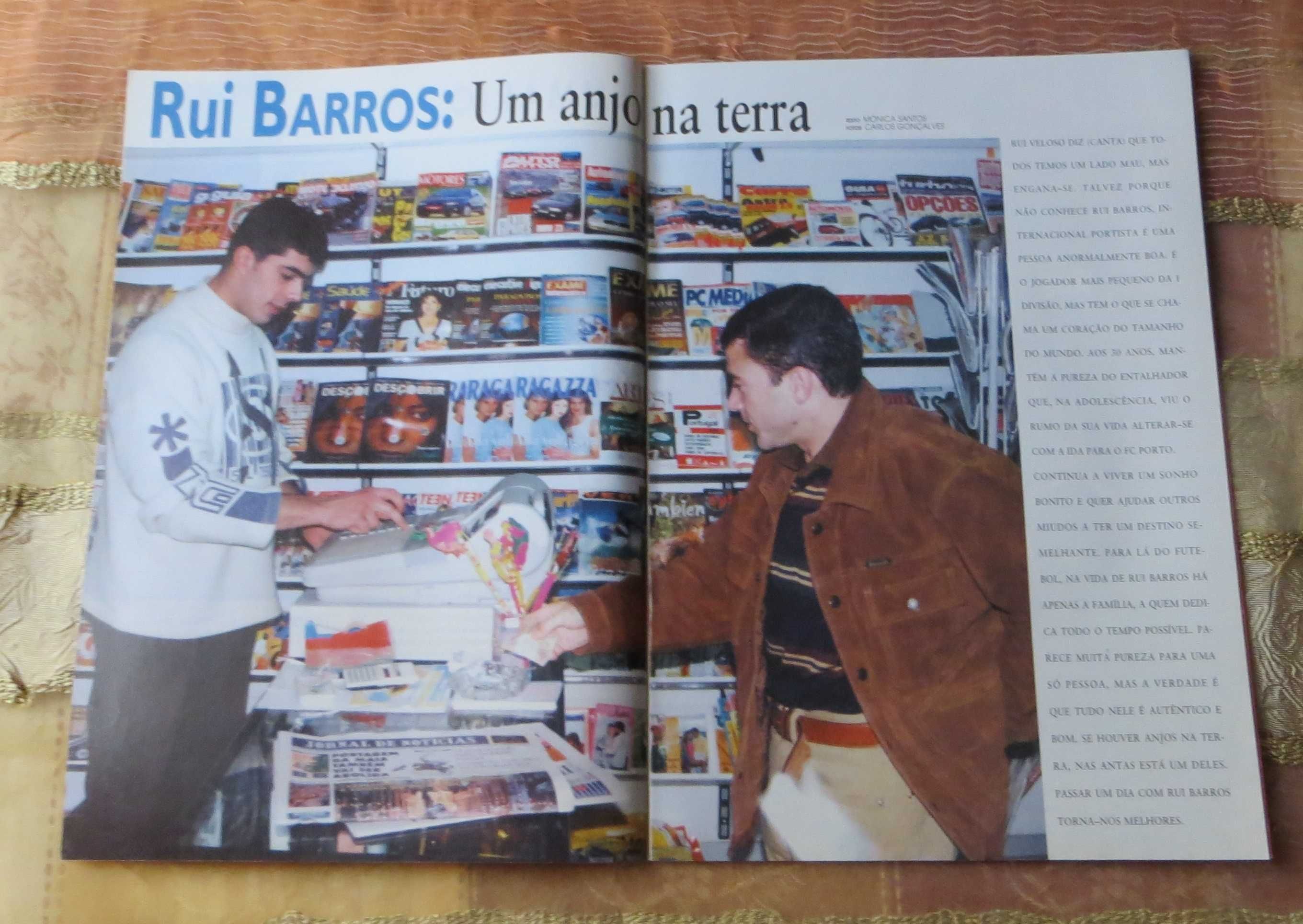 Revista Jogo Estrelas Rui Barros e jogador Sérgio Conceição Felgueiras