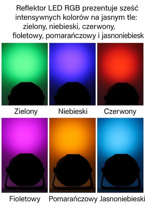 Reflektor sceniczny LED PAR 18x3W 3in1 AUTO SOUND DMX512 DJ BAR