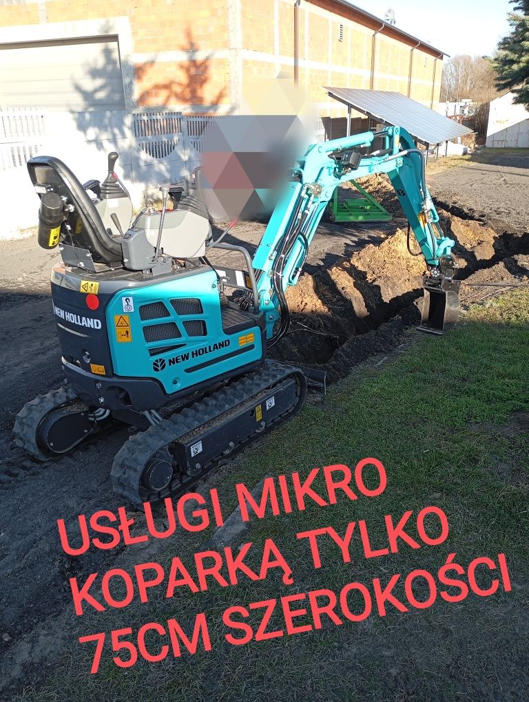 Usługi minikoparką mikro koparka mini wozidło