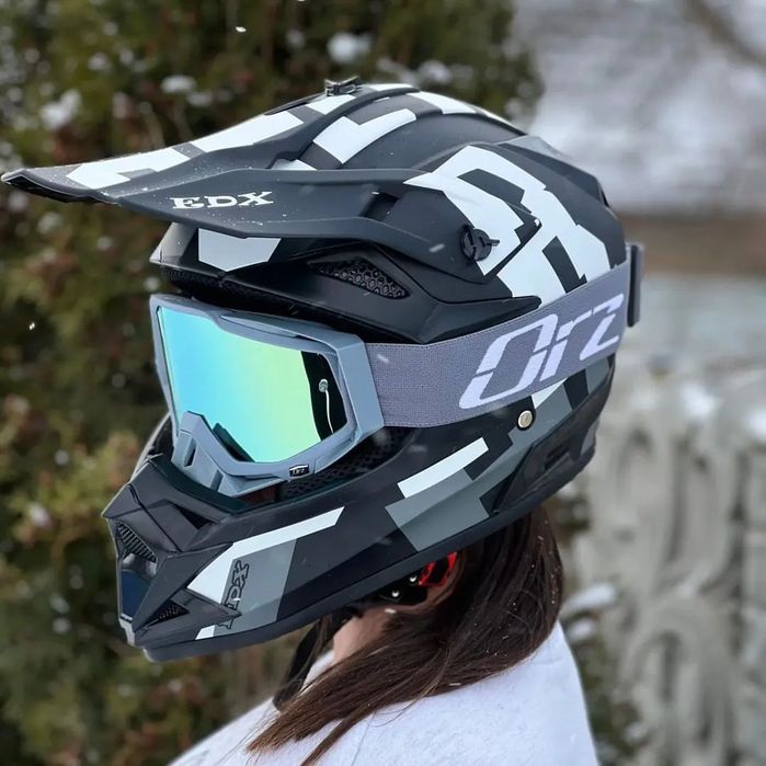 Шлем кроссовый FOX, мотошолом, шлем на мотоцикл ендуро exdrive